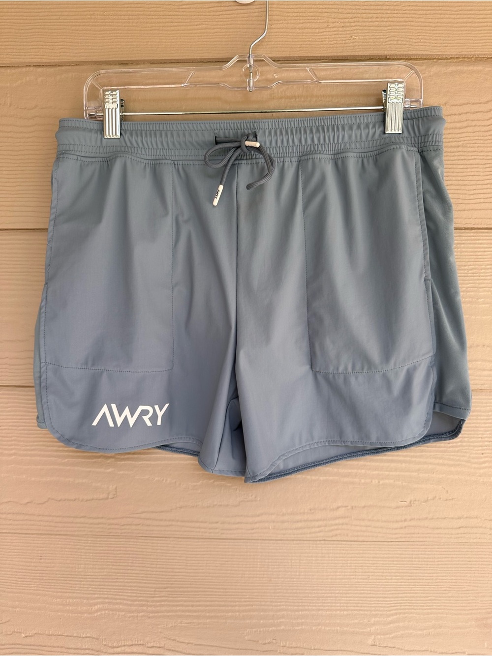 AWRY MENS Blue Athletic Sport Gym Workout Shorts w/ Liner & Pockets Sz M (B6) - Picture 3 of 12